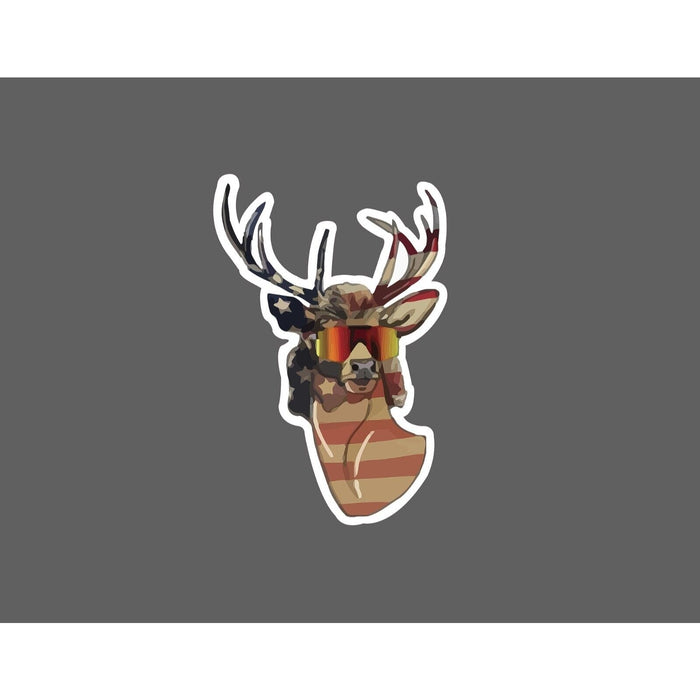 Deer Sticker USA Glasses