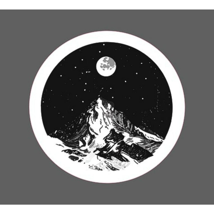 Mountain Night Sticker Full Moon