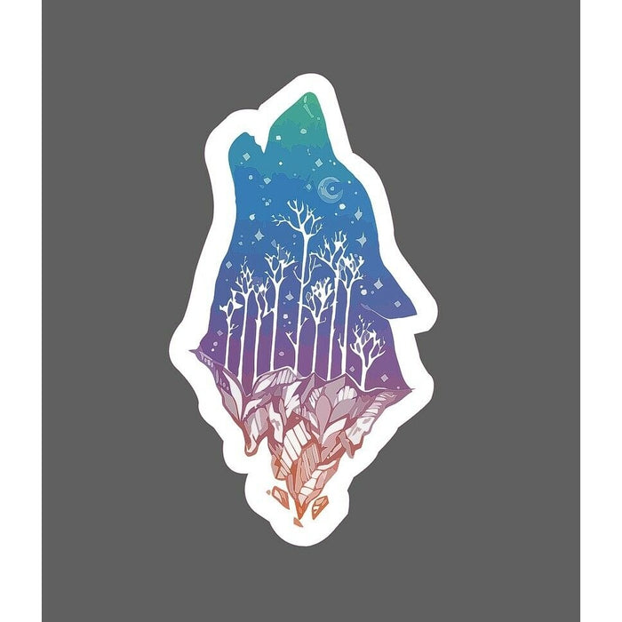 Wolf Sticker Howl Forest