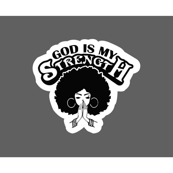 God Is My Strength Sticker