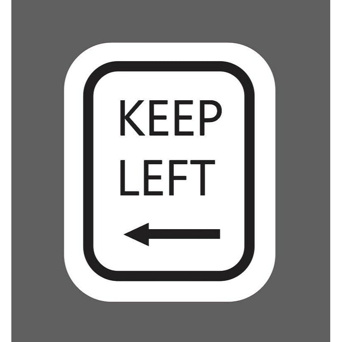 Keep Left Sticker Sign Traffic