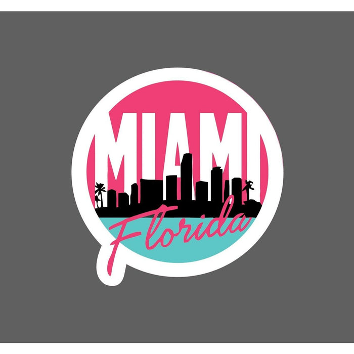 Miami Florida Sticker Retro