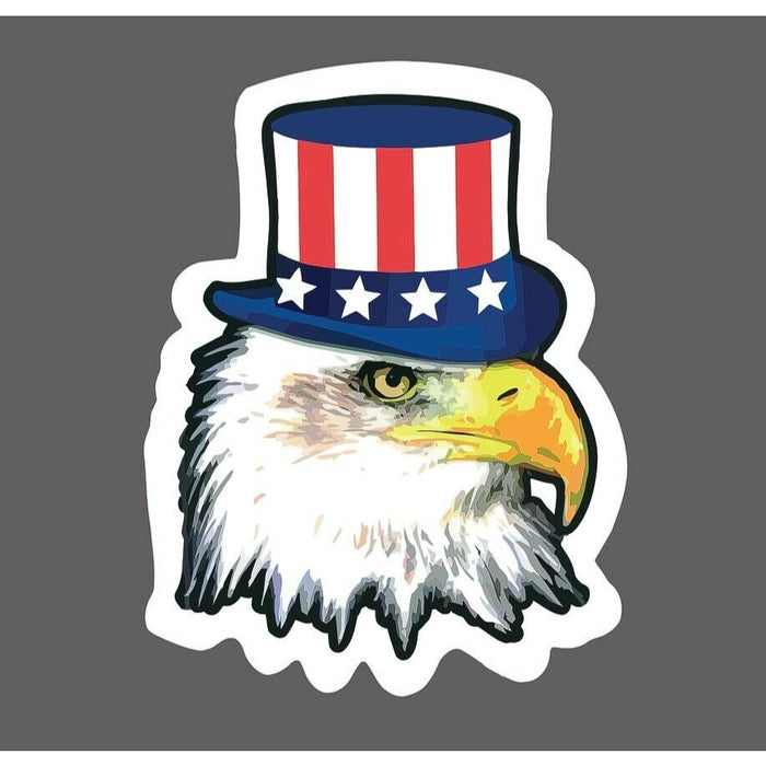 Bald Eagle Sticker USA Top Hat