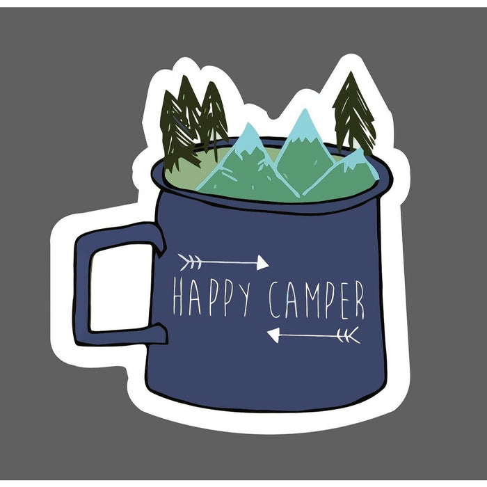 Happy Camper Sticker Coffee Mug