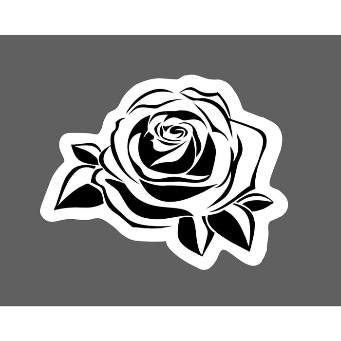 Rose Sticker Black and White