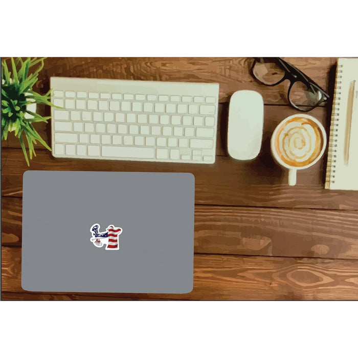 Bow Hunter Sticker USA Flag