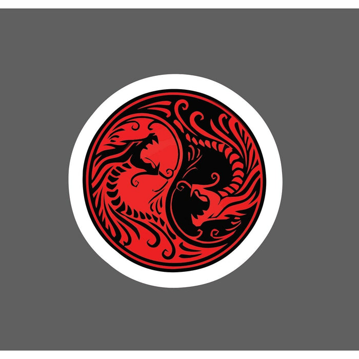 Dragon Sticker Yin Yang Fire