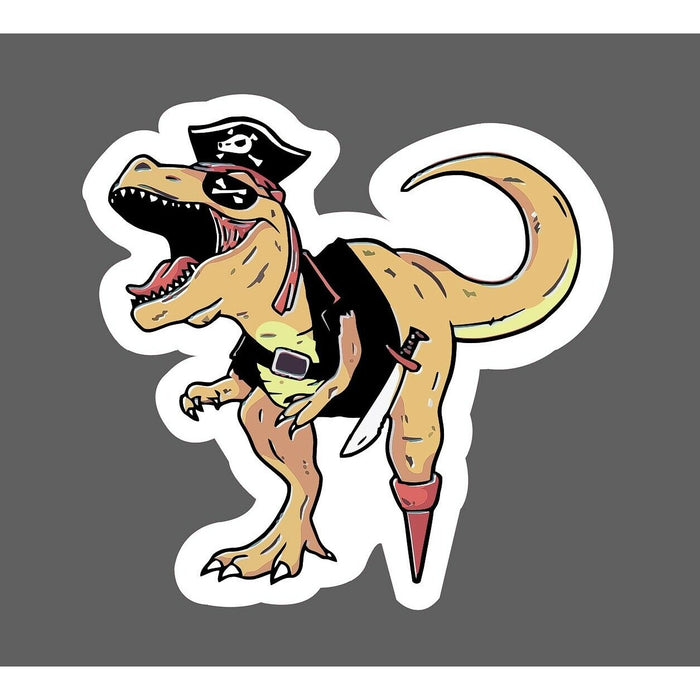T-Rex Sticker Pirate Peg Leg