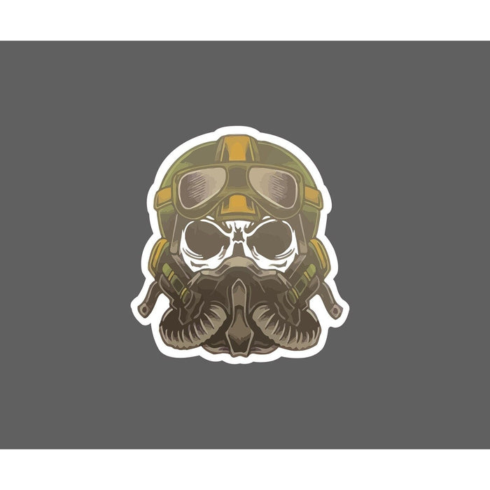 Skull Pilot Sticker Plane