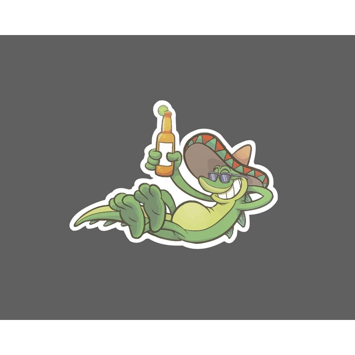 Lizard Drinking Sticker Vacation