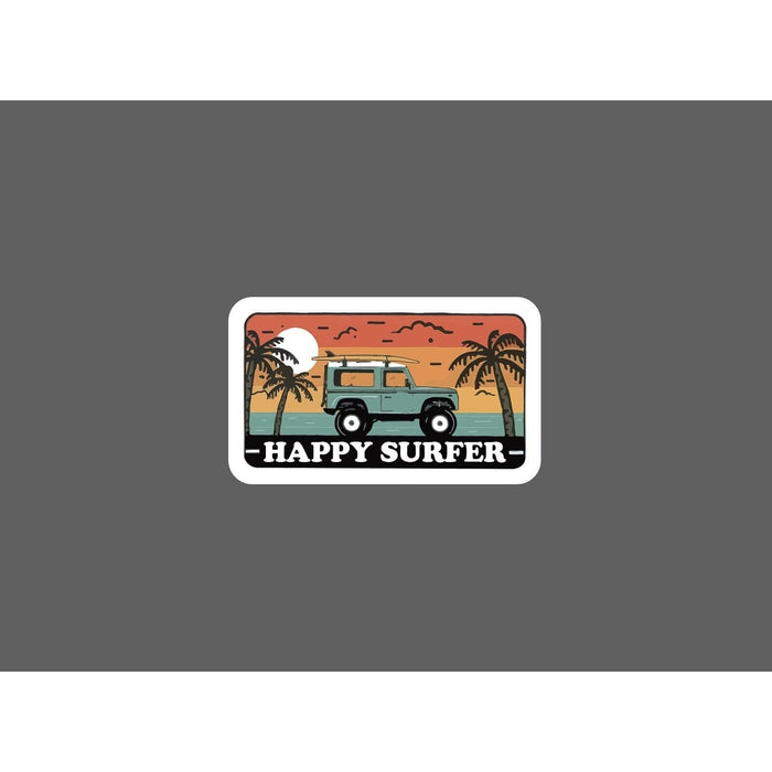 Happy Surfer Sticker Jeep