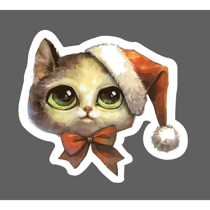 Christmas Cat Sticker Hat