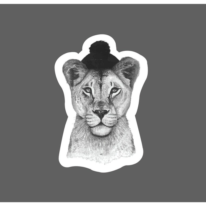 Lioness Sticker Winter Hat