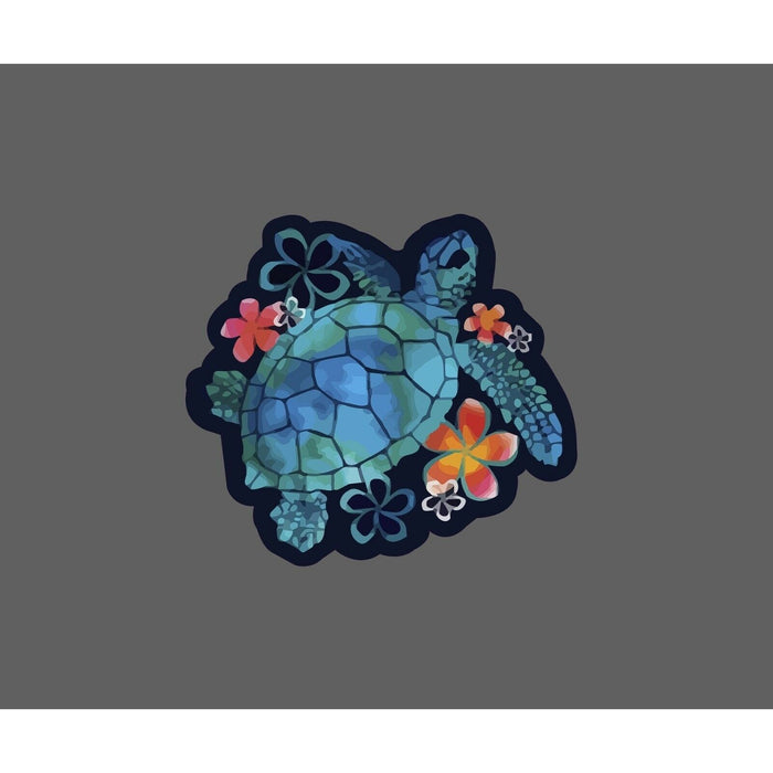 Sea Turtle Sticker Floral