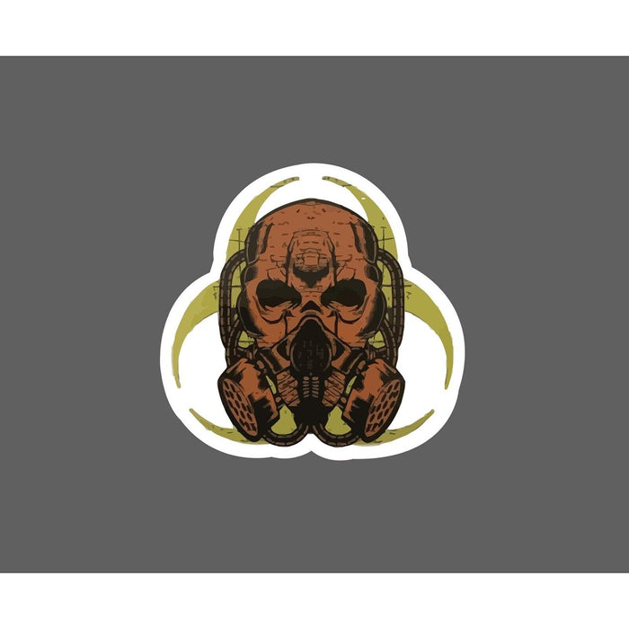 Skull Gas Mask Sticker Biohazard Toxic