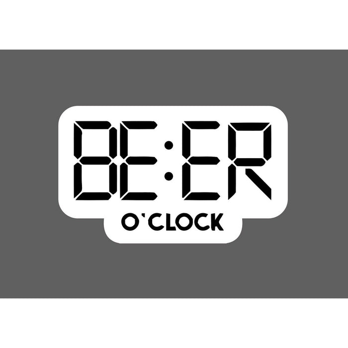 Beer O'clock Sticker Time