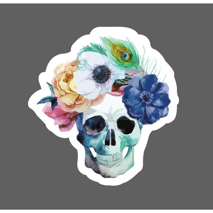 Pretty Skull Sticker Floral