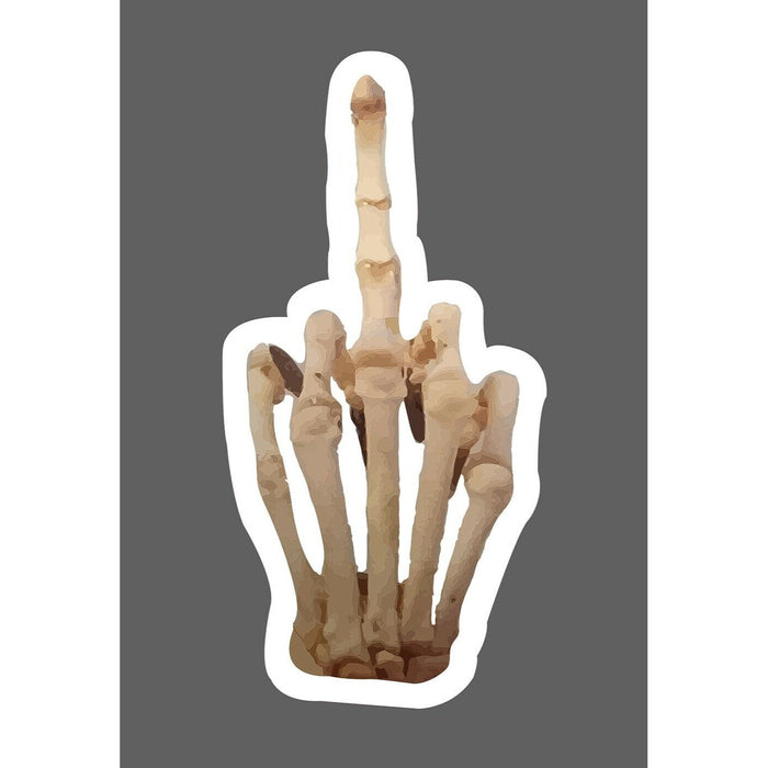 Skeleton Middle Finger Sticker