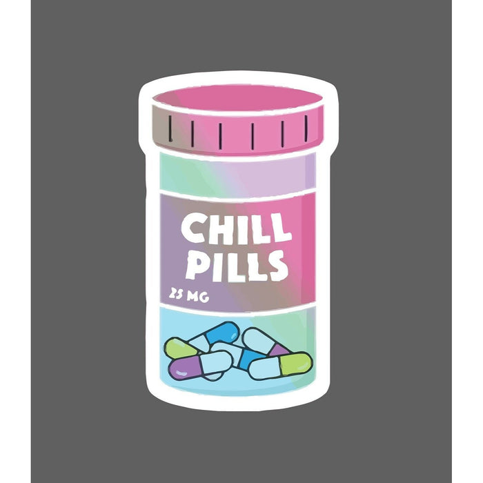 Chill Pills Sticker RX Rainbow