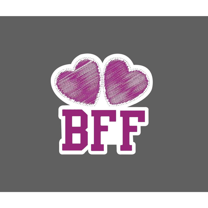 BFF Sticker Hearts Pink Best Friends