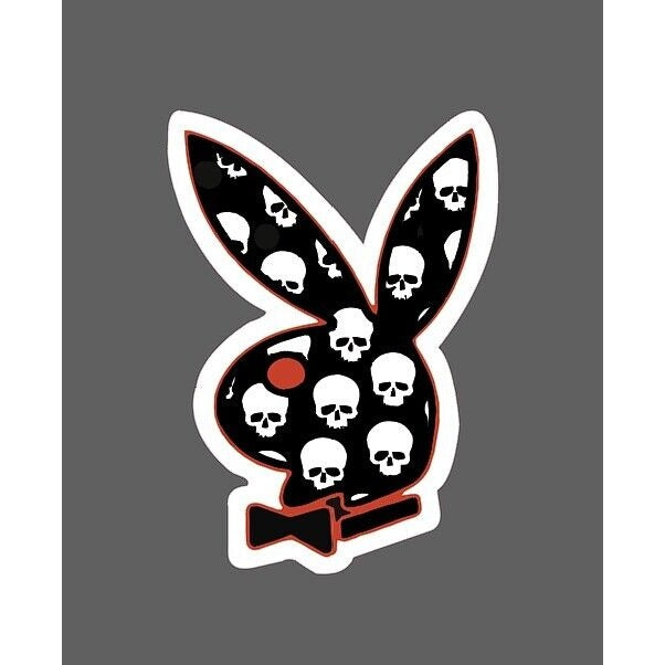 Playboy Sticker Bunny Skulls