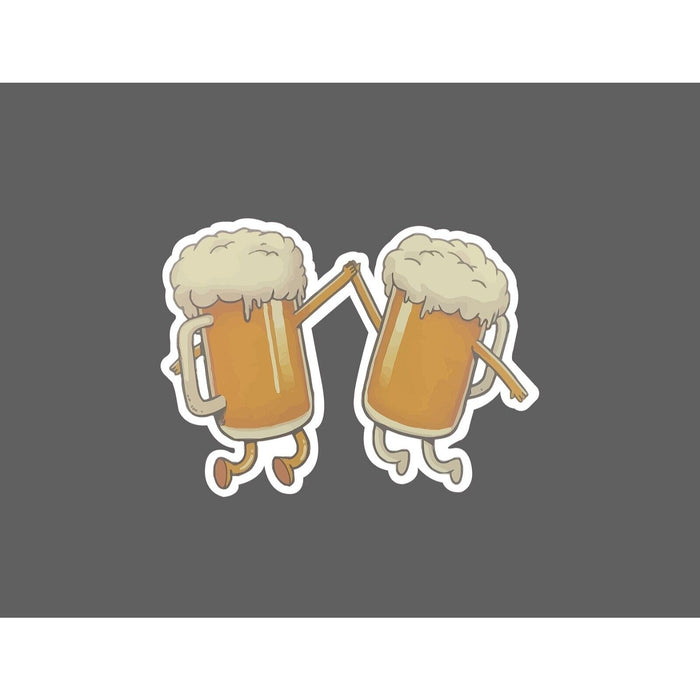 Beer High Five Sticker Cheers