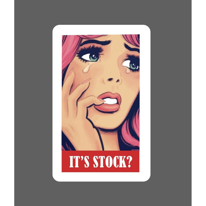 Its Stock Sticker Racing Crying Girl