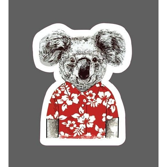 Koala Sticker Hawaiian Button Up