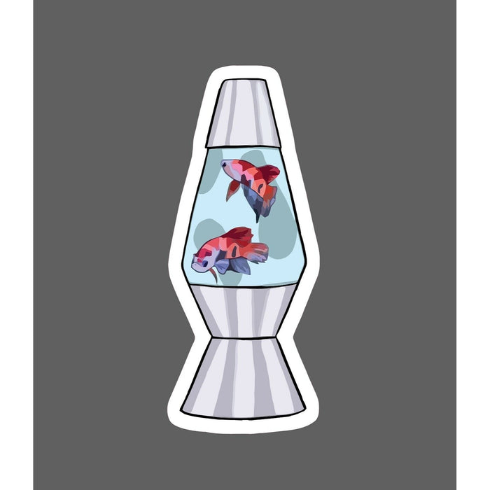 Lava Lamp Sticker Fish Aquarium