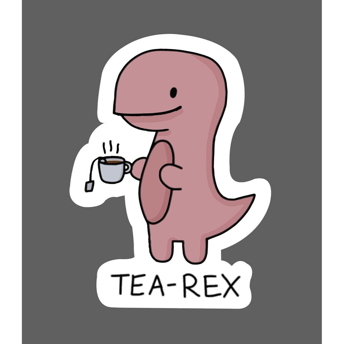 Tea Rex Sticker Dinosaur Cute — StickerDynasty