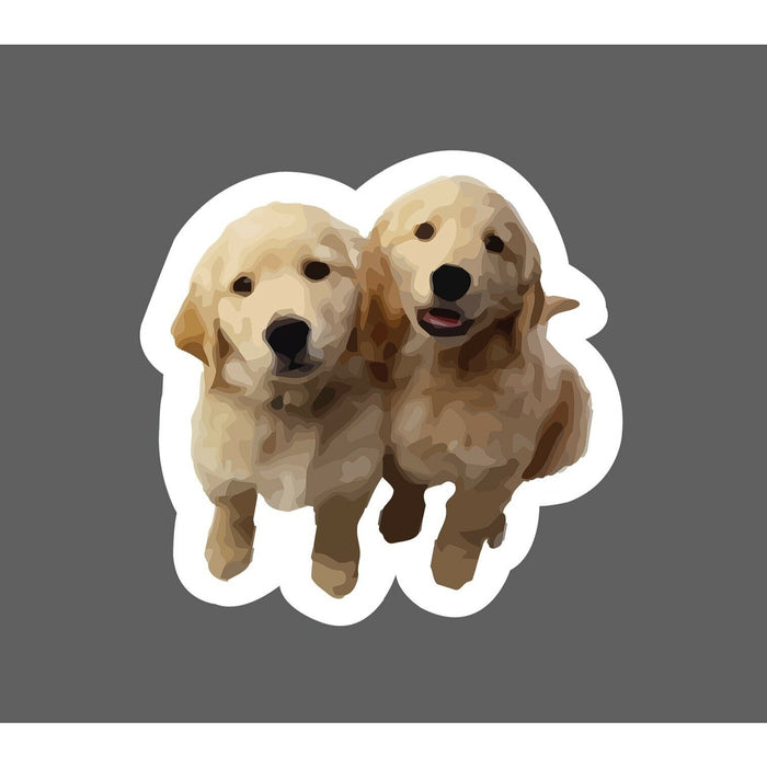 Golden Retriever Puppies Sticker