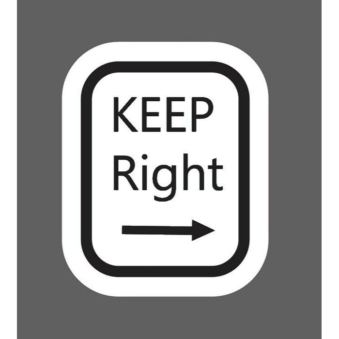 Keep Right Sticker Sign Traffic