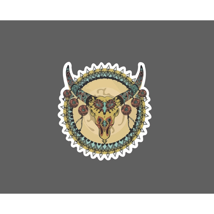 Bull Skull Sticker Turquoise