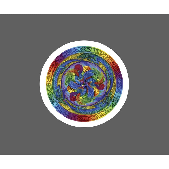 Rainbow Dragon Sticker Swirl