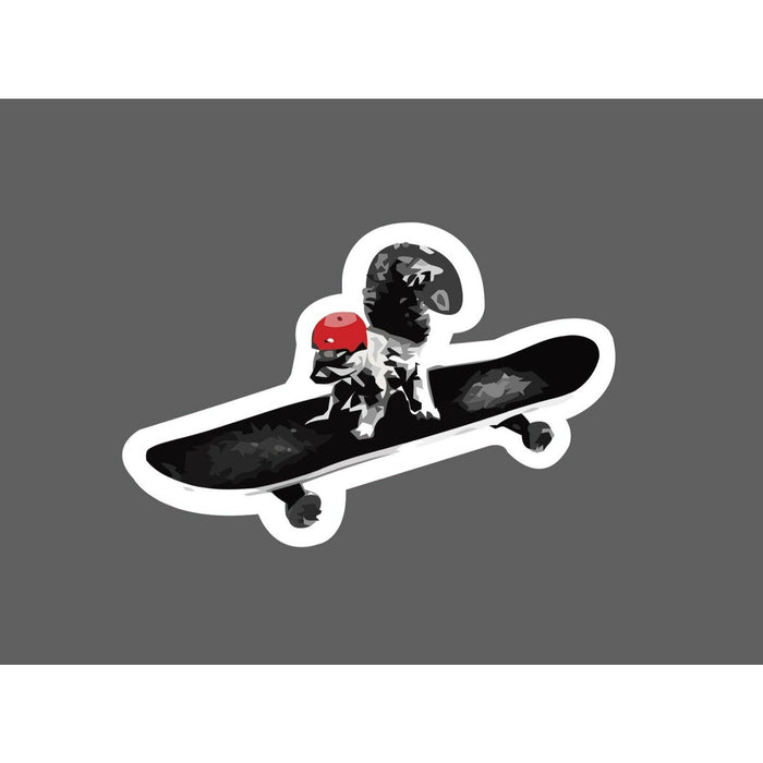 Squirrel Skateboarding Sticker