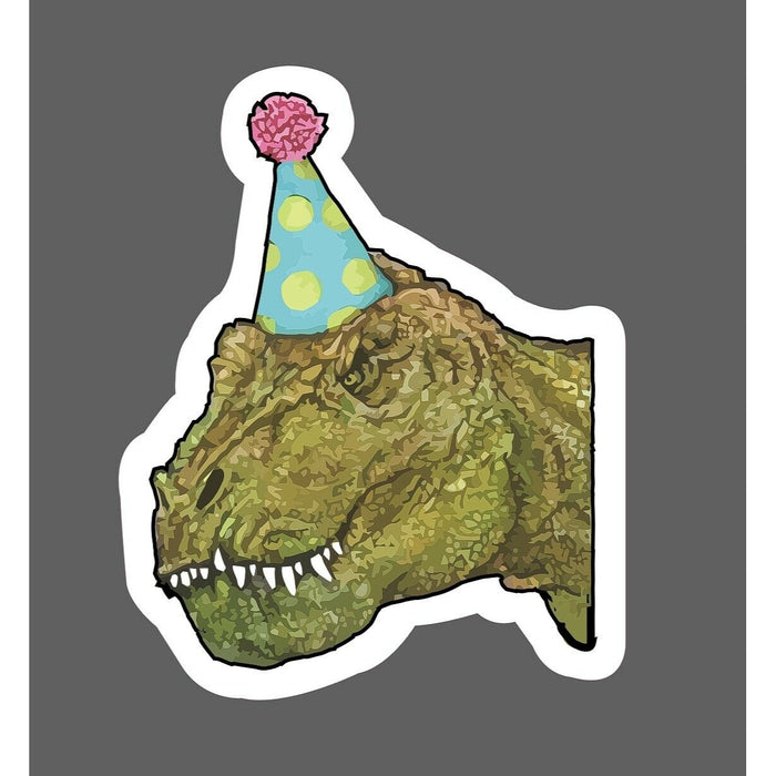 T Rex Sticker Birthday Hat Party