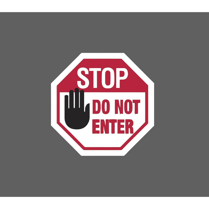 Stop Do Not Enter Sticker Warning