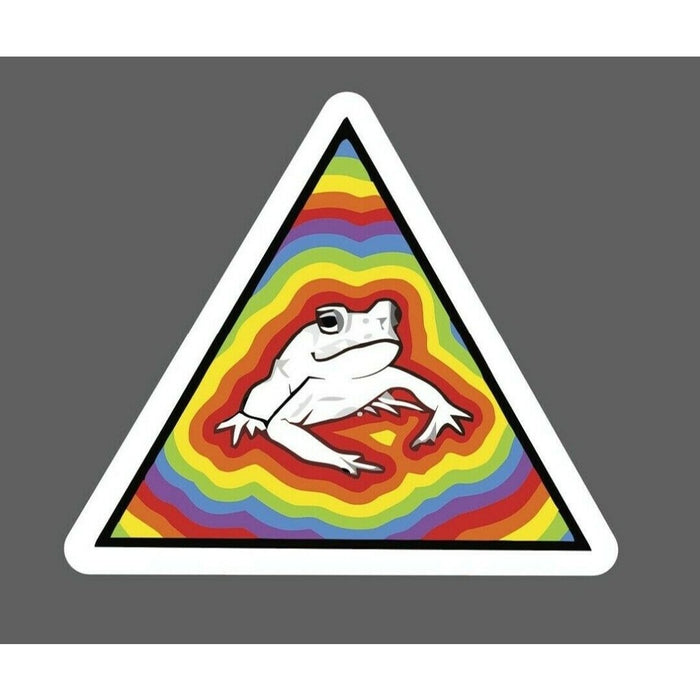 Trippy Frog Sticker Triangle