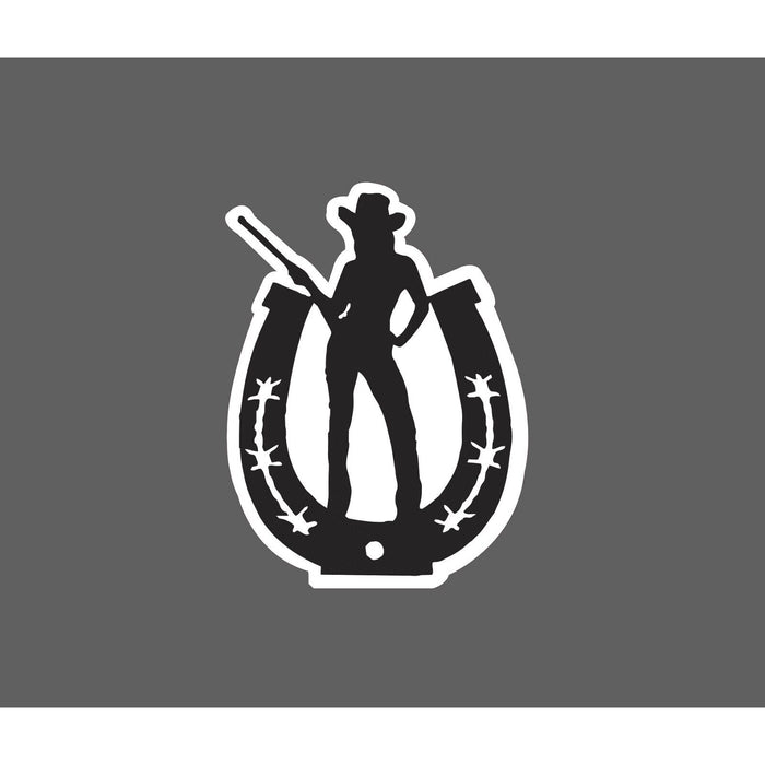 Cowgirl Sticker Horseshoe