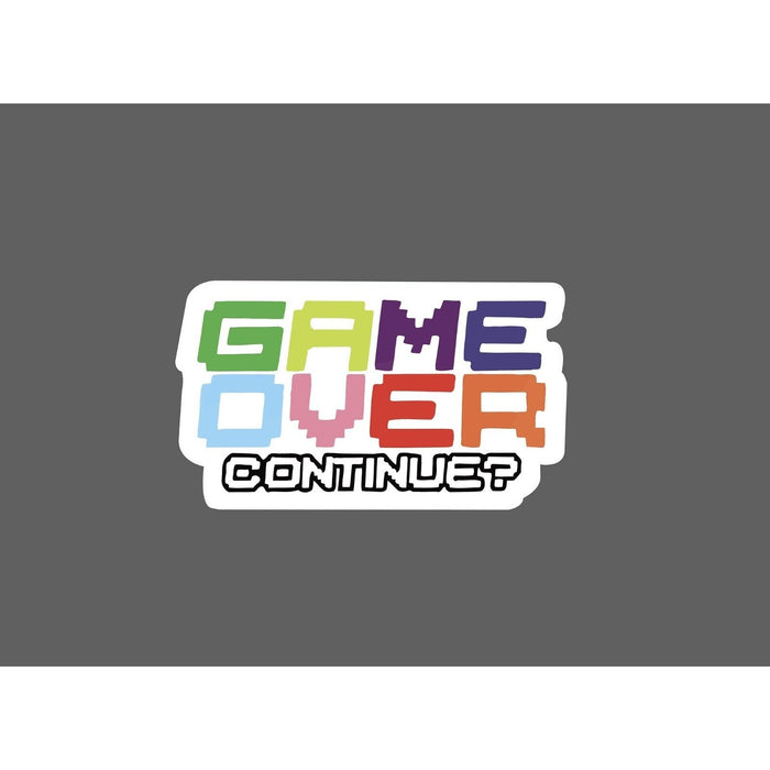 Game Over Sticker Continue Retro