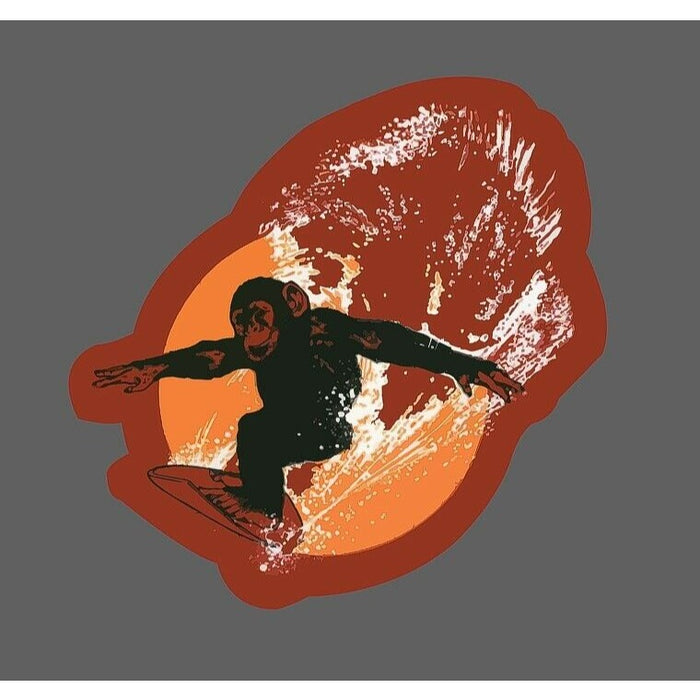 Monkey Surfing Sticker Chimp