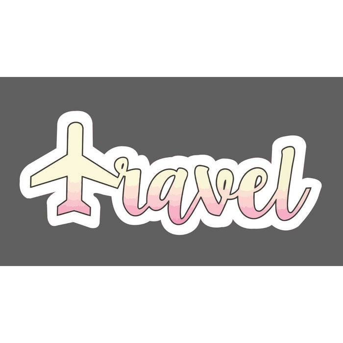 Travel Sticker Airplane Sunrise