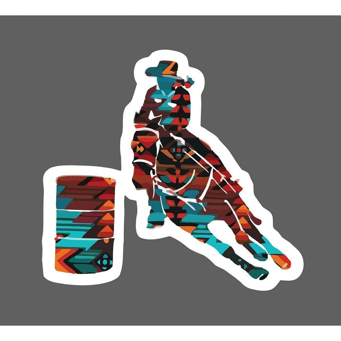 Barrel Racing Sticker Rodeo