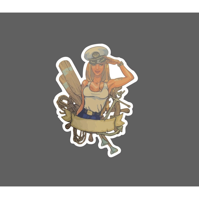 Sailor Girl Sticker Salute