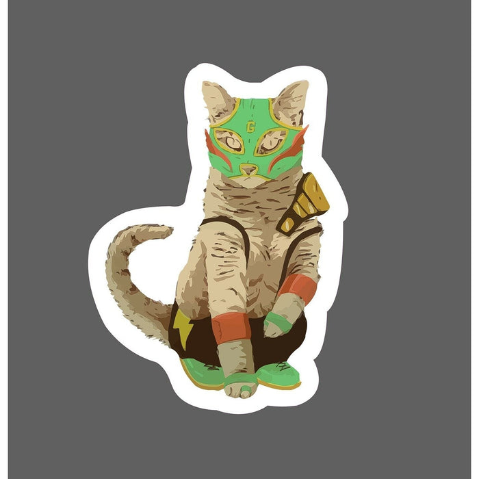 Wrestler Cat Sticker "El Gato"