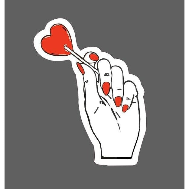 Heart Sucker Sticker