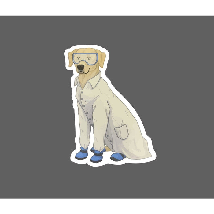 Yellow Lab Sticker Scientist