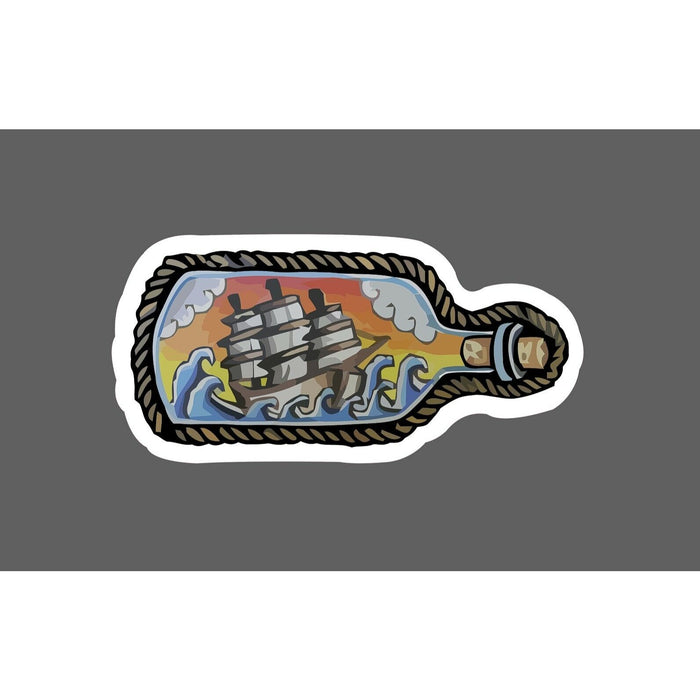 Ship In A Bottle Sticker Sailing