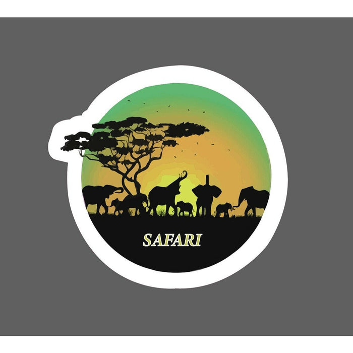 African Safari Sticker Elephants