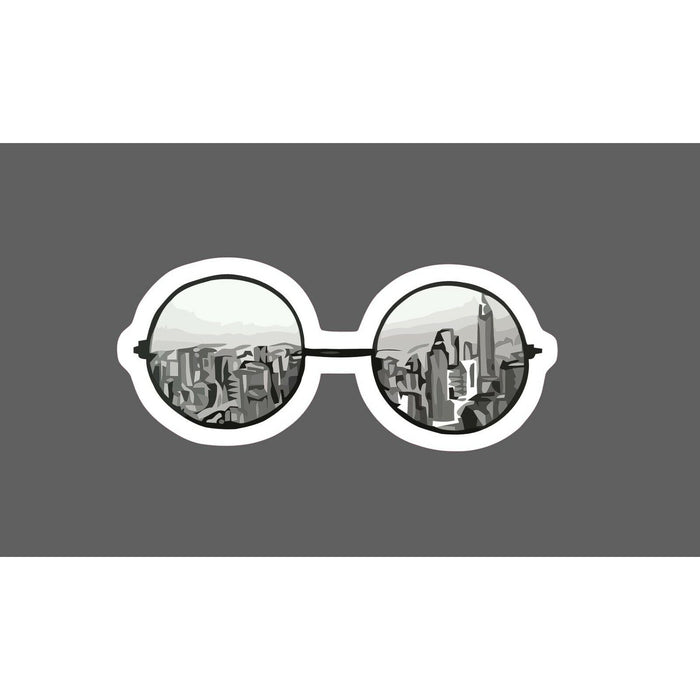 Sunglasses Sticker City Skyline